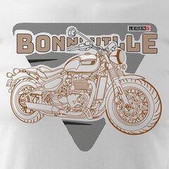 Triumph Bonneville vīriešu motocikla t-krekls ar motociklu 844-7 cena un informācija | Vīriešu T-krekli | 220.lv