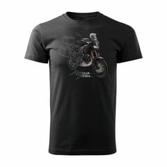 HONDA AFRICA TWIN vīriešu motocikla t-krekls ar motociklu 946-7 cena un informācija | Vīriešu T-krekli | 220.lv