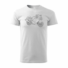 Suzuki Hayabusa vīriešu motocikla t-krekls ar motociklu 1235-7 cena un informācija | Vīriešu T-krekli | 220.lv