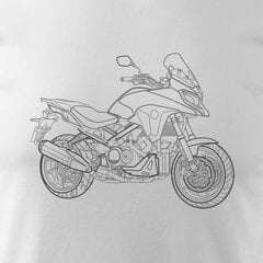 Honda VFR 800 X Stroke vīriešu motocikla t-krekls ar motociklu 1360-7 cena un informācija | Vīriešu T-krekli | 220.lv