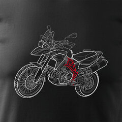 BMW GS 800 ADVENTURE vīriešu motocikla t-krekls ar motociklu 1371-7 цена и информация | Мужские футболки | 220.lv
