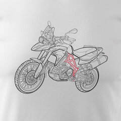 BMW GS 800 ADVENTURE vīriešu motocikla t-krekls ar motociklu 1372-7 цена и информация | Мужские футболки | 220.lv