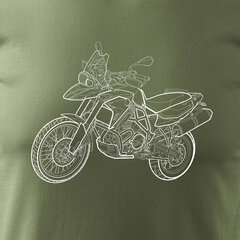 BMW GS 800 ADVENTURE vīriešu motocikla t-krekls ar motociklu 1373-7 cena un informācija | Vīriešu T-krekli | 220.lv
