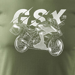 Suzuki GSX 1000 GT vīriešu motocikla t-krekls ar motociklu 1385-7 cena un informācija | Vīriešu T-krekli | 220.lv
