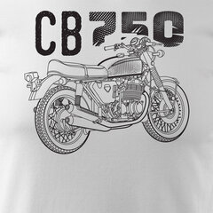 Honda CB 750 vīriešu motocikla t-krekls ar motociklu 1460-7 cena un informācija | Vīriešu T-krekli | 220.lv