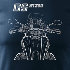 BMW GS 1250 ADVENTURE vīriešu motocikla t-krekls ar motociklu 1569-7 цена и информация | Мужские футболки | 220.lv