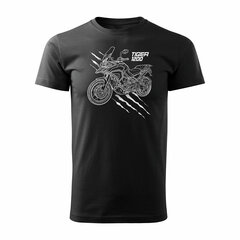 Triumph Tiger 1200 vīriešu motocikla t-krekls ar motociklu 1609-7 cena un informācija | Vīriešu T-krekli | 220.lv