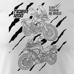 Triumph Tiger 1200 vīriešu motocikla t-krekls ar motociklu 1616-7 cena un informācija | Vīriešu T-krekli | 220.lv