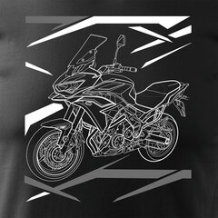 Kawasaki Versys 650 KLE 650 мужская футболка с мотоциклом 1678-7 цена и информация | Мужские футболки | 220.lv
