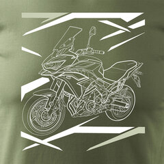 Kawasaki Versys 650 KLE 650 мужская футболка с мотоциклом 1680-7 цена и информация | Мужские футболки | 220.lv