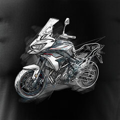 Kawasaki Versys 650 KLE 650 мужская футболка с мотоциклом 1682-7 цена и информация | Мужские футболки | 220.lv