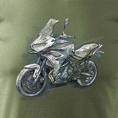 Kawasaki Versys 650 KLE 650 мужская футболка с мотоциклом 1684-7 цена и информация | Мужские футболки | 220.lv