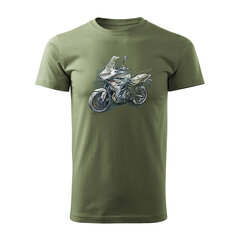 Kawasaki Versys 650 KLE 650 vīriešu motocikla t-krekls ar motociklu 1684-7 cena un informācija | Vīriešu T-krekli | 220.lv