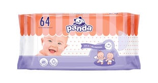 Panda Wet Wipes, 64pc, 6 набор упаковки цена и информация | Одноразовые пеленки и влажные салфетки | 220.lv