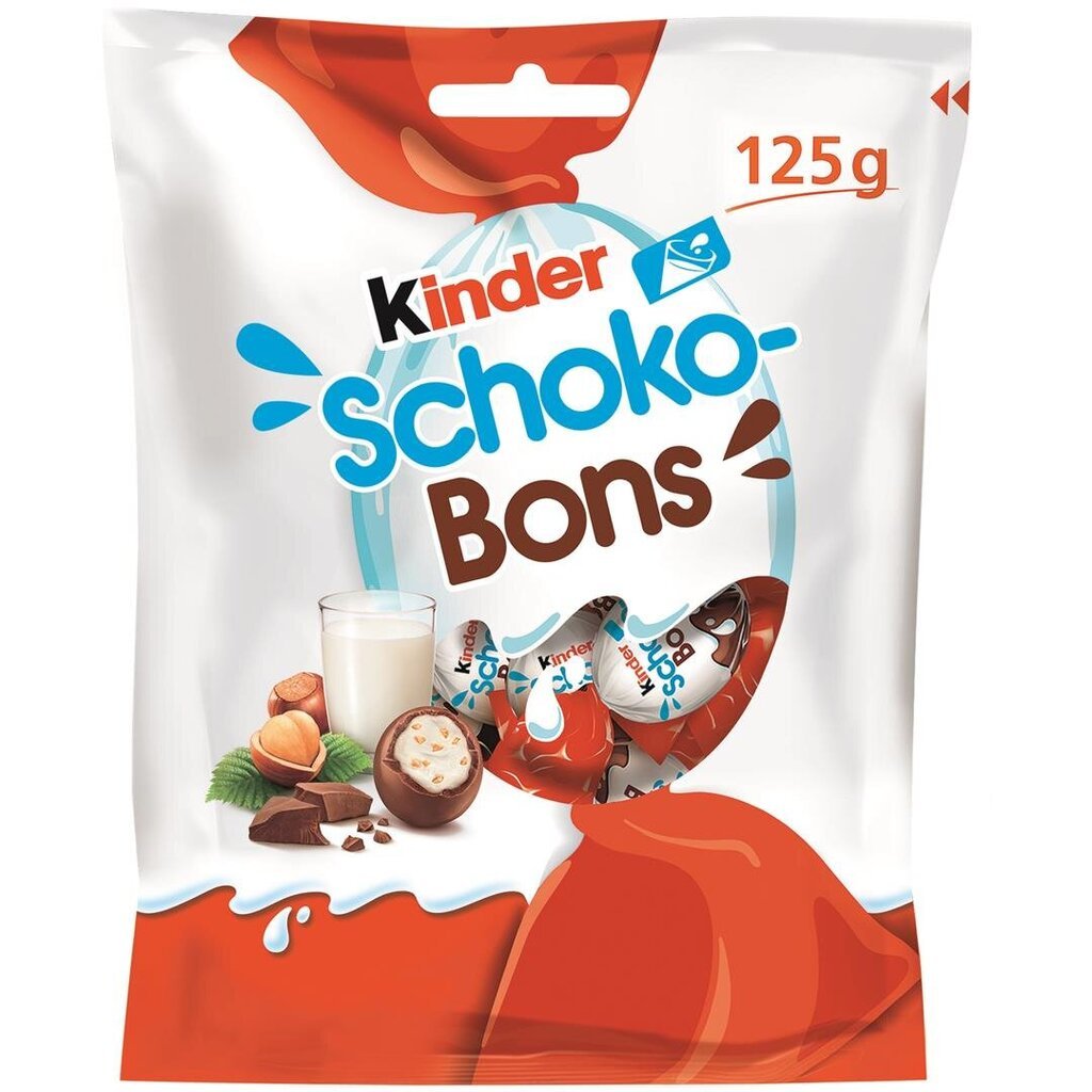 Kinder Schoko-Bons Candy, 125G, 8 пакетов цена | 220.lv