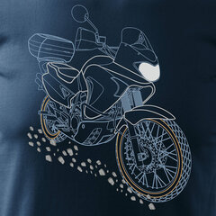 Honda Transalp vīriešu motocikla t-krekls ar motociklu 642-7 cena un informācija | Vīriešu T-krekli | 220.lv