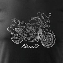 Suzuki Bandit 600 1200 750 vīriešu motocikla t-krekls ar motociklu 1163-7 cena un informācija | Vīriešu T-krekli | 220.lv