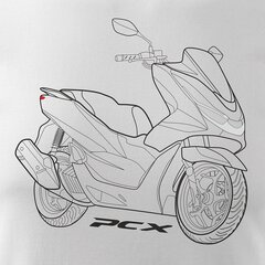 Honda PCX vīriešu motocikla t-krekls ar motociklu 1250-7 cena un informācija | Vīriešu T-krekli | 220.lv