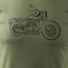 Triumph Bonneville vīriešu motocikla t-krekls ar motociklu 1477-7 cena un informācija | Vīriešu T-krekli | 220.lv