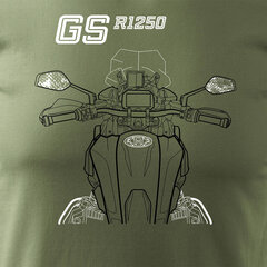 BMW GS 1250 ADVENTURE vīriešu motocikla t-krekls ar motociklu 1572-7 цена и информация | Мужские футболки | 220.lv