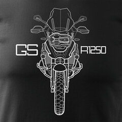 BMW GS 1250 ADVENTURE vīriešu motocikla t-krekls ar motociklu 1583-7 цена и информация | Мужские футболки | 220.lv