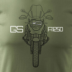 BMW GS 1250 ADVENTURE vīriešu motocikla t-krekls ar motociklu 1585-7 цена и информация | Мужские футболки | 220.lv