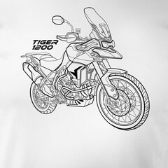 Triumph Tiger 1200 vīriešu motocikla t-krekls ar motociklu 1592-7 cena un informācija | Vīriešu T-krekli | 220.lv
