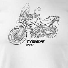 Triumph Tiger 900 vīriešu motocikla t-krekls ar motociklu 1596-7 cena un informācija | Vīriešu T-krekli | 220.lv