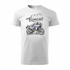 Honda Transalp 750 XL vīriešu motocikla t-krekls ar motociklu 1646-7 cena un informācija | Vīriešu T-krekli | 220.lv