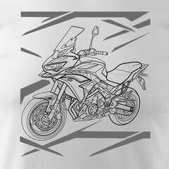 Kawasaki Versys 650 KLE 650 мужская футболка с мотоциклом 1679-7 цена и информация | Мужские футболки | 220.lv