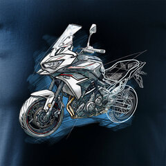 Kawasaki Versys 650 KLE 650 мужская футболка с мотоциклом 1681-7 цена и информация | Мужские футболки | 220.lv