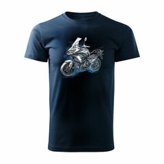 Kawasaki Versys 650 KLE 650 vīriešu motocikla t-krekls ar motociklu 1681-7 cena un informācija | Vīriešu T-krekli | 220.lv