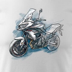 Kawasaki Versys 650 KLE 650 vīriešu motocikla t-krekls ar motociklu 1683-7 cena un informācija | Vīriešu T-krekli | 220.lv