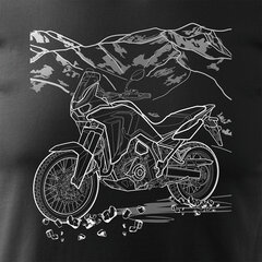 HONDA AFRICA TWIN vīriešu motocikla t-krekls ar motociklu 1690-7 cena un informācija | Vīriešu T-krekli | 220.lv