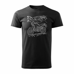 HONDA AFRICA TWIN vīriešu motocikla t-krekls ar motociklu 1690-7 cena un informācija | Vīriešu T-krekli | 220.lv