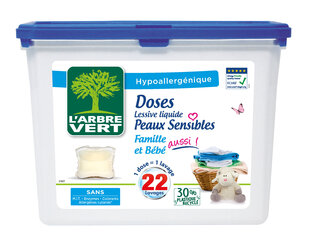 L'Ekre Valu для мытья капсулы, чувствительные к коже 22 %, 8 упаковок цена и информация | Средства для стирки | 220.lv