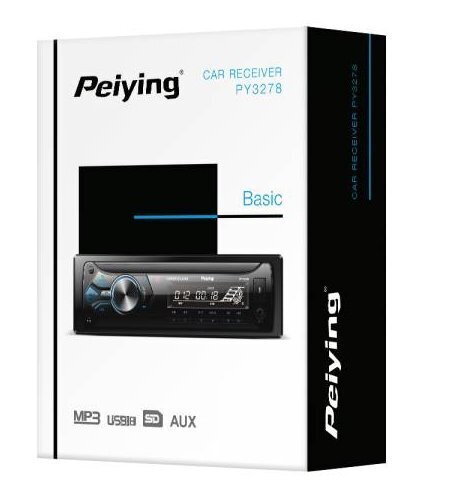 Peiying PY3278 Automagnetola / Bluetooth / USB / SD / AUX / RADIO / Melna cena un informācija | Auto magnetolas, multimedija | 220.lv