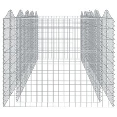 vidaXL arkveida gabiona grozs, 400x100x100 cm, cinkota dzelzs цена и информация | Заборы и принадлежности к ним | 220.lv