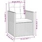 vidaXL dārza atpūtas krēsls ar matraci, pelēks, PE rotangpalma cena un informācija | Dārza krēsli | 220.lv