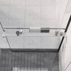 vidaXL plaukts dušas sienai, hroma krāsā, 90 cm, alumīnijs цена и информация | Аксессуары для ванной комнаты | 220.lv