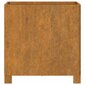 vidaXL puķu kaste ar kājām, rūsas krāsā, 42x40x43 cm, kortena tērauds cena un informācija | Balkona kastes | 220.lv