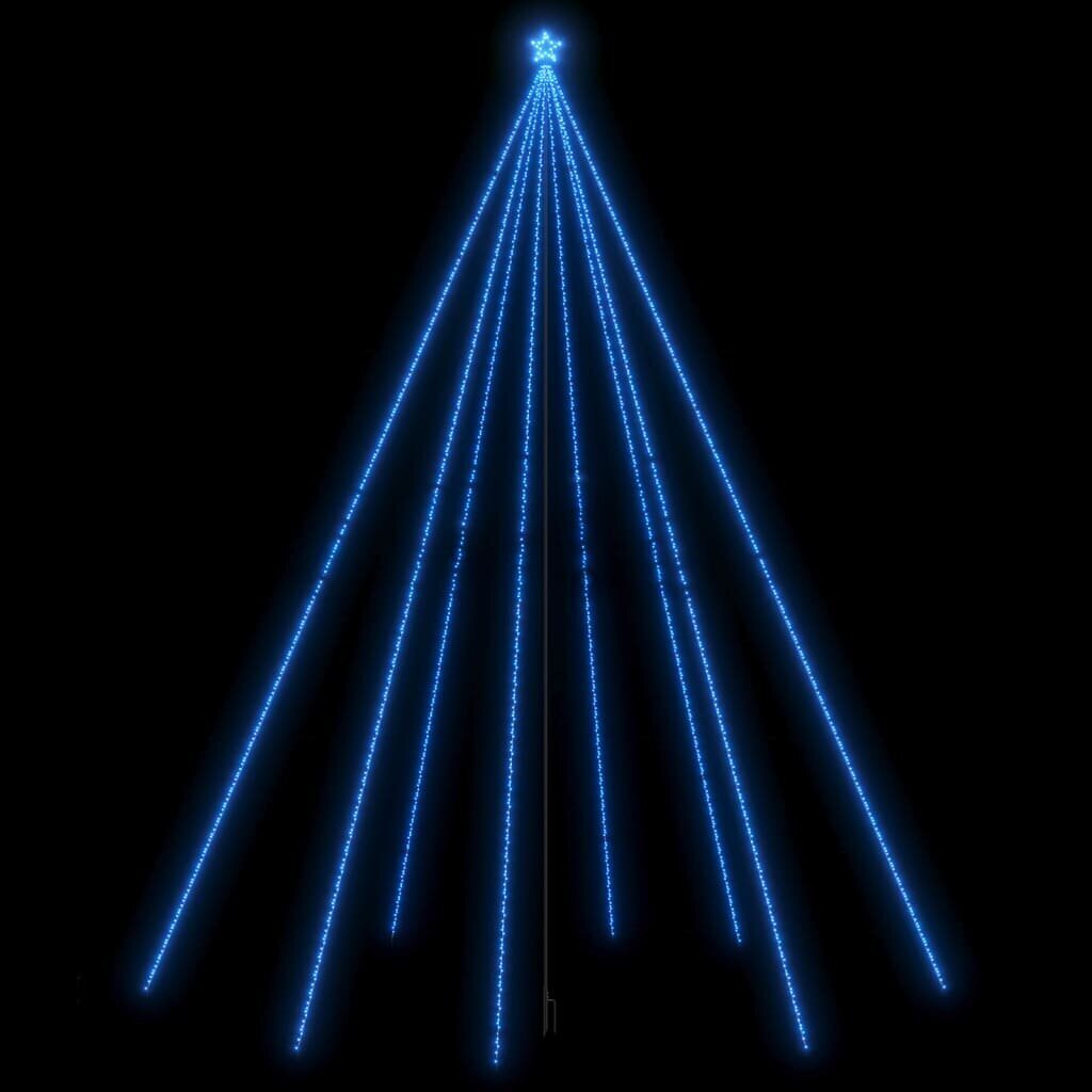 vidaXL Ziemassvētku koka gaismiņas, 1300 LED, 8 m, zilas цена и информация | Ziemassvētku lampiņas, LED virtenes | 220.lv