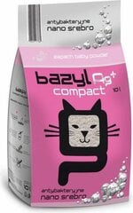Bentonīta kaķu pakaiši Bazyl Ag+ Compact, 10l cena un informācija | Smiltis un pakaiši | 220.lv