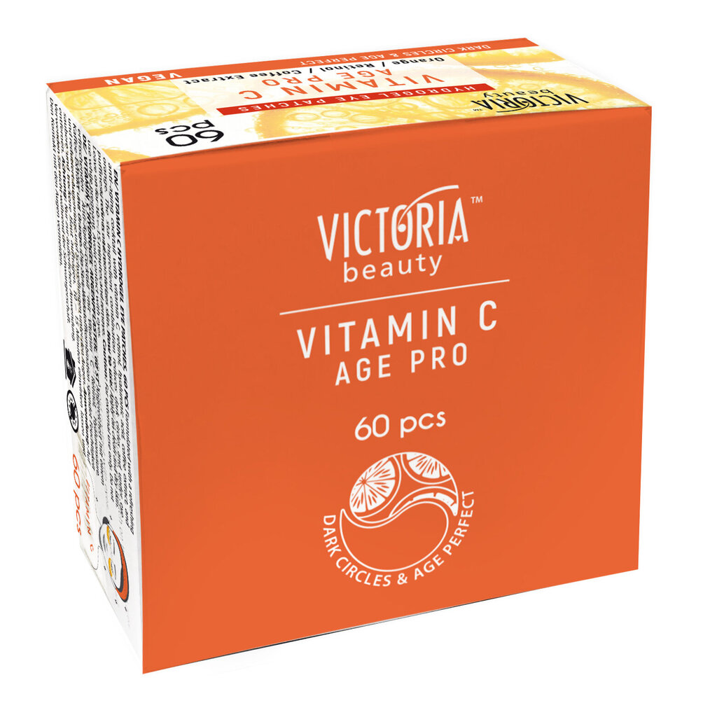Acu zonas maskas ar vit C, retinolu un apelsīnu ekstraktu Victoria Beauty, 60 gab cena un informācija | Sejas maskas, acu maskas | 220.lv