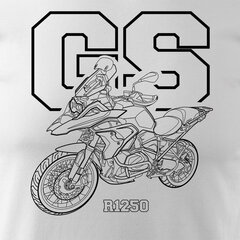 BMW GS 1250 ADVENTURE vīriešu motocikla t-krekls ar motociklu 1557-7 cena un informācija | Vīriešu T-krekli | 220.lv