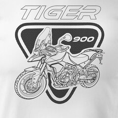 Triumph Tiger 900 vīriešu motocikla t-krekls ar motociklu 1600-7 cena un informācija | Vīriešu T-krekli | 220.lv