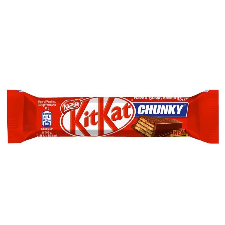 Kit Kat chunky šokolāde, 40 g, 36 iepakojuma komplekts cena un informācija | Saldumi | 220.lv