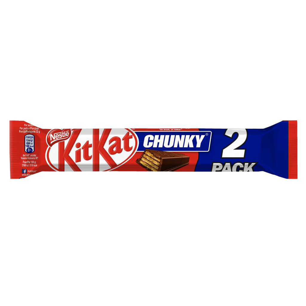 Kit Kat chunky dueta šokolāde, 70 g, 24 iepakojuma komplekts cena un informācija | Saldumi | 220.lv