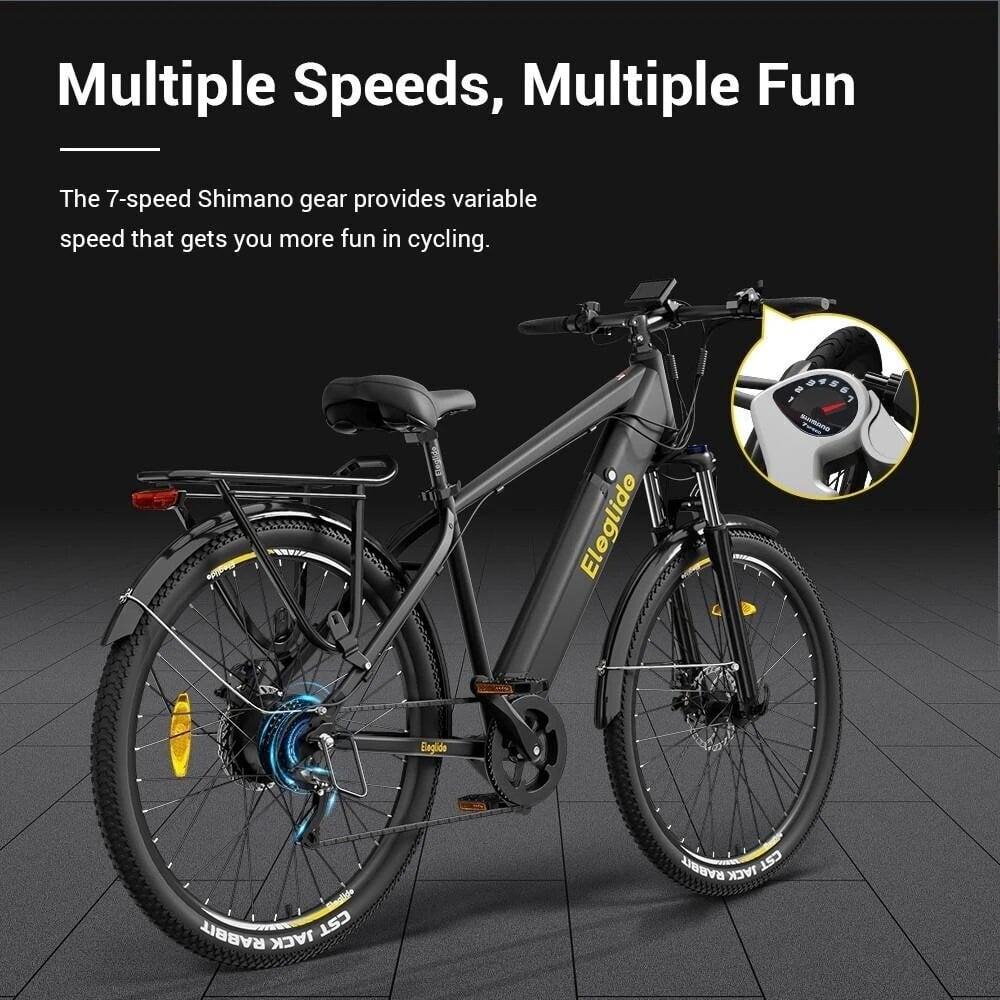 Elektriskais velosipēds Eleglide T1, 27,5", melns цена и информация | Elektrovelosipēdi | 220.lv