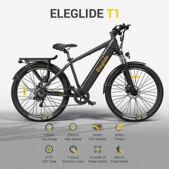 Электрический велосипед Eleglide T1, 27,5", черный цена и информация | Электровелосипеды | 220.lv